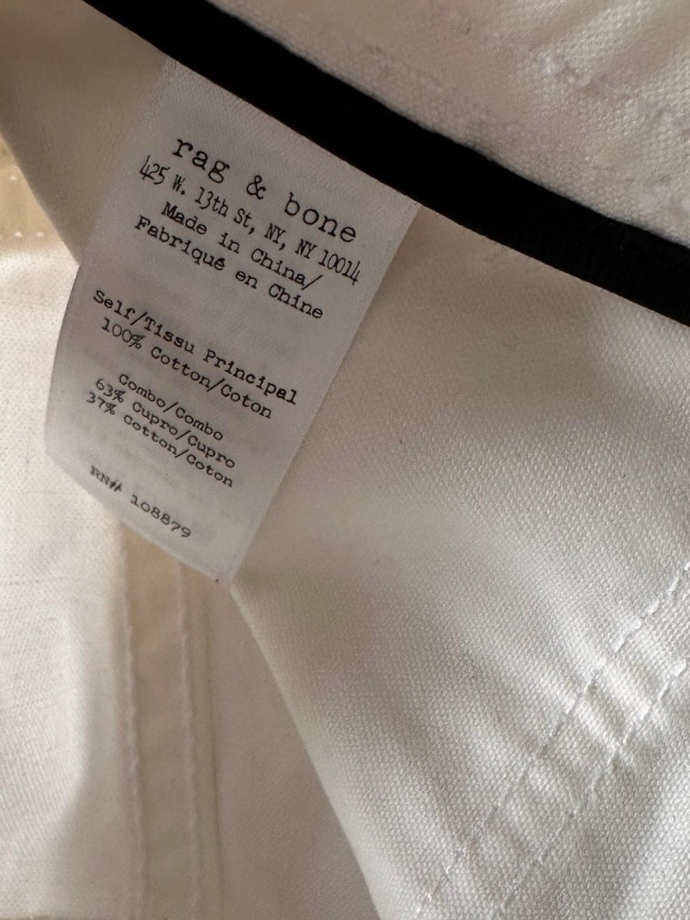 Rag & Bone Cream 100% Cotton Utility Zipper Pocket Mini Skirt S - Picture 4 of 4